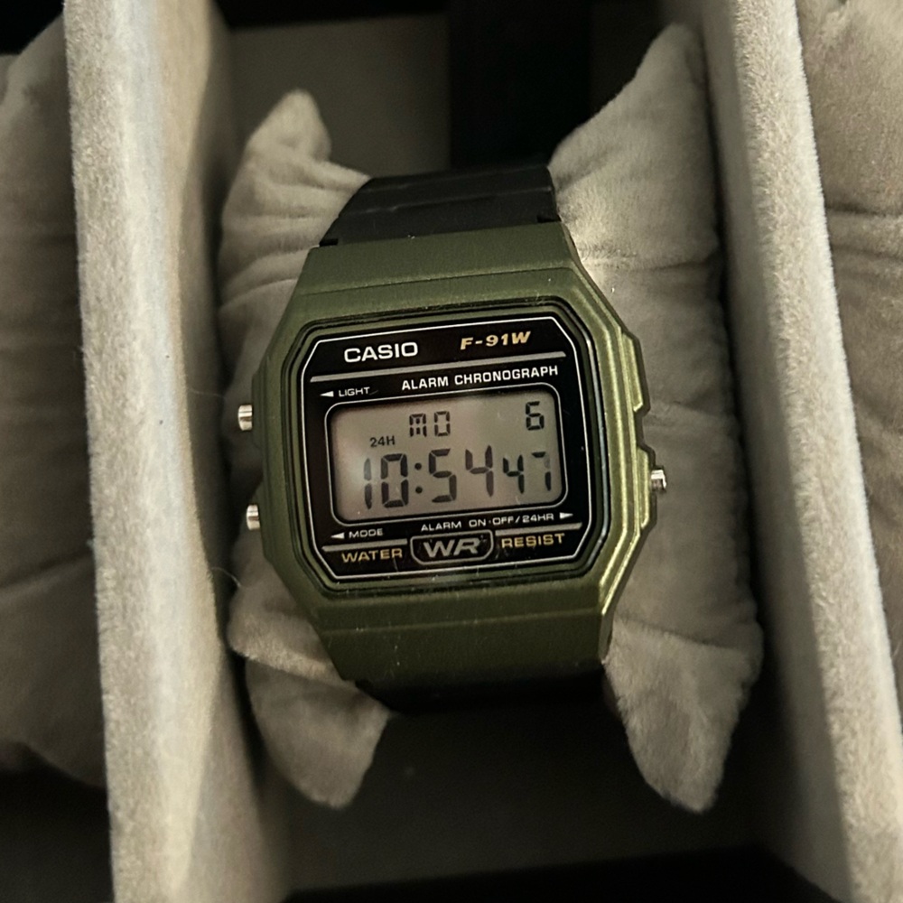 Casio F-91W Green Digital Watch